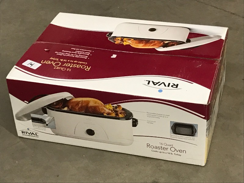 lot 14 image: Rival 16-Quart Roaster Oven ...