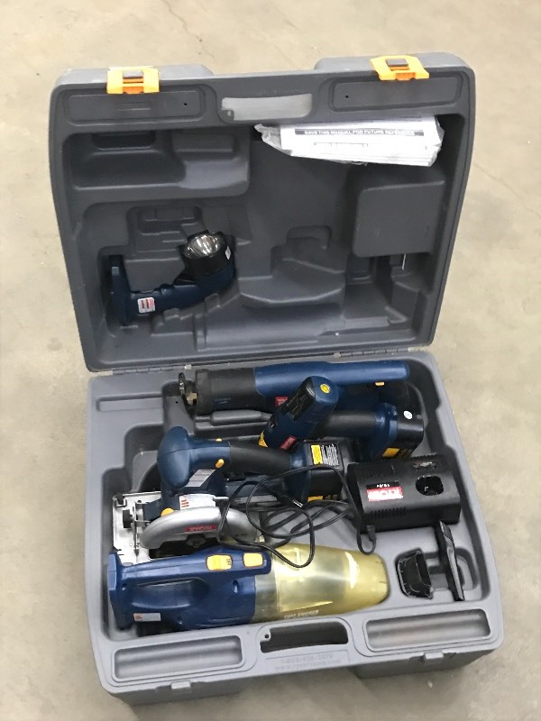 lot 18 image: Ryobi 18Volt Cordless Tool Set With...