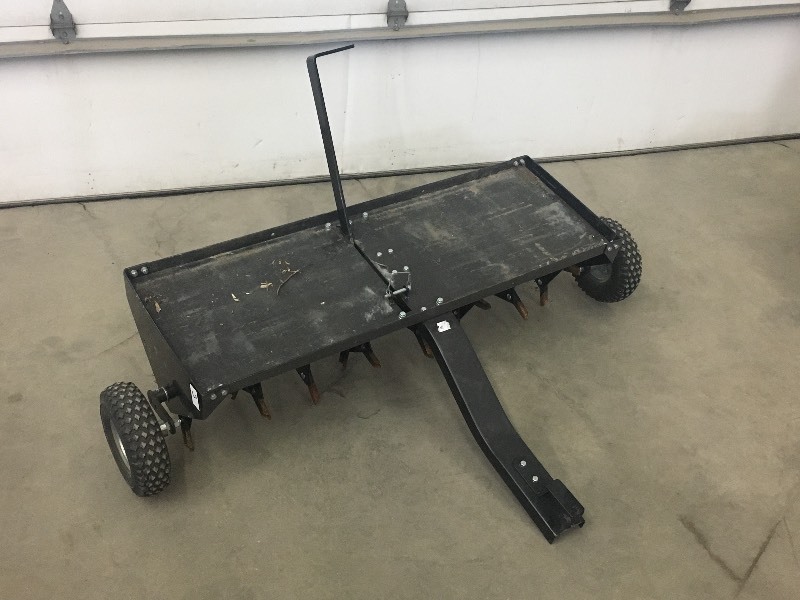 lot 3 image: Pin-Hitch Towable Lawn Aerator With...
