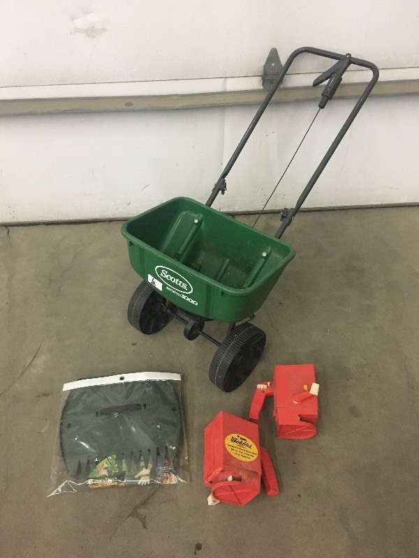 lot 6 image: Scotts Fertilizer Spreader With (2)...
