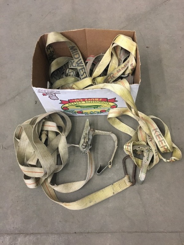 lot 14 image: Box Of Assorted 10,000# Ratchet Str...