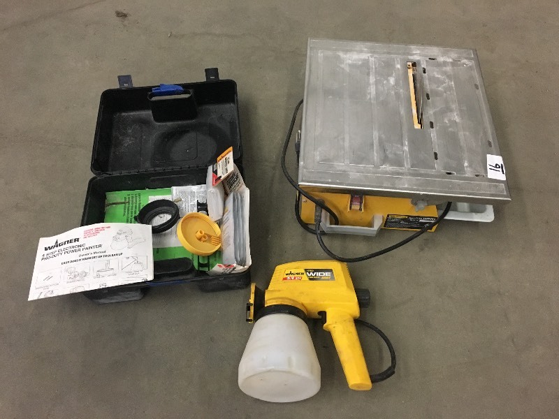 lot 16 image: Lot Of Workforce Tile Saw & Wagner...