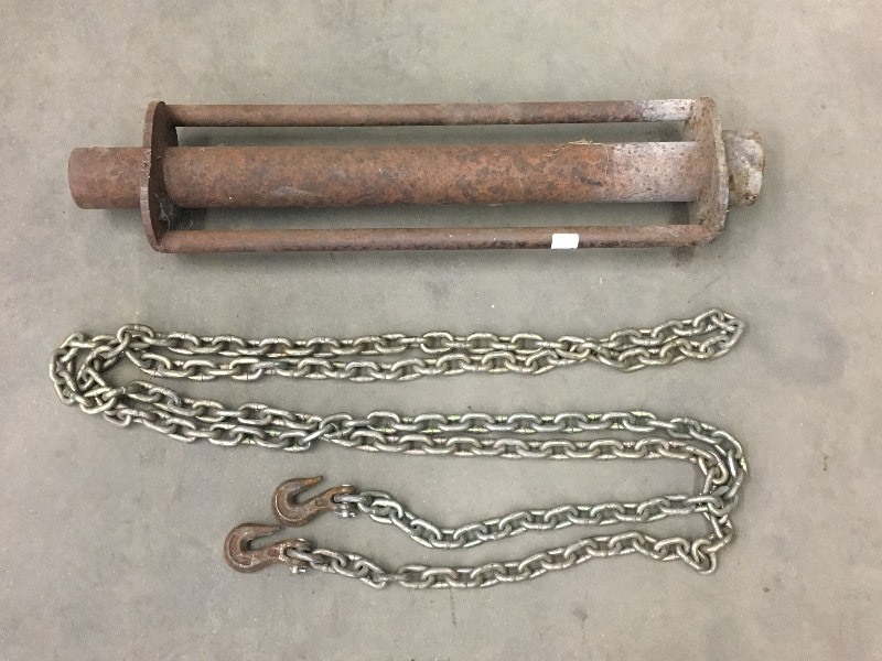 lot 18 image: Lot Of (1) Steel Post Driver & (1) ...