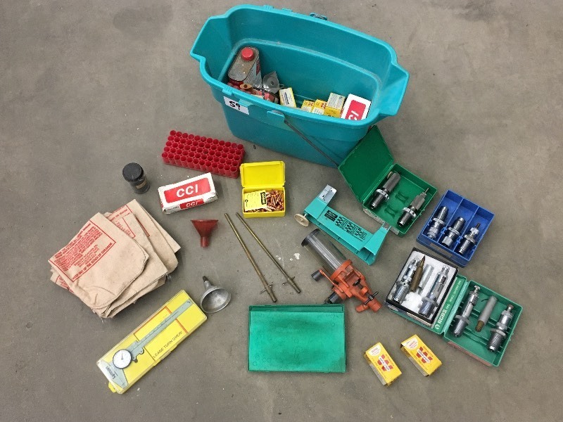 lot 59 image: Tote Of Assorted Ammunition Reloadi...