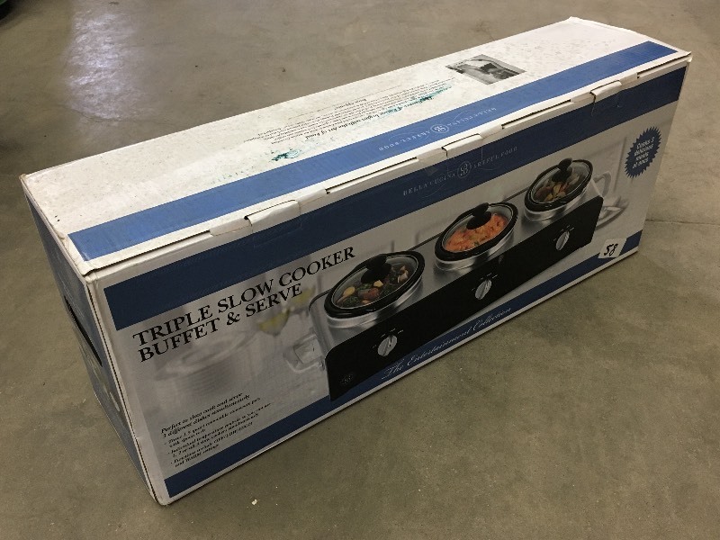 lot 58 image: Bella Cucina Triple Slow Cooker Buf...