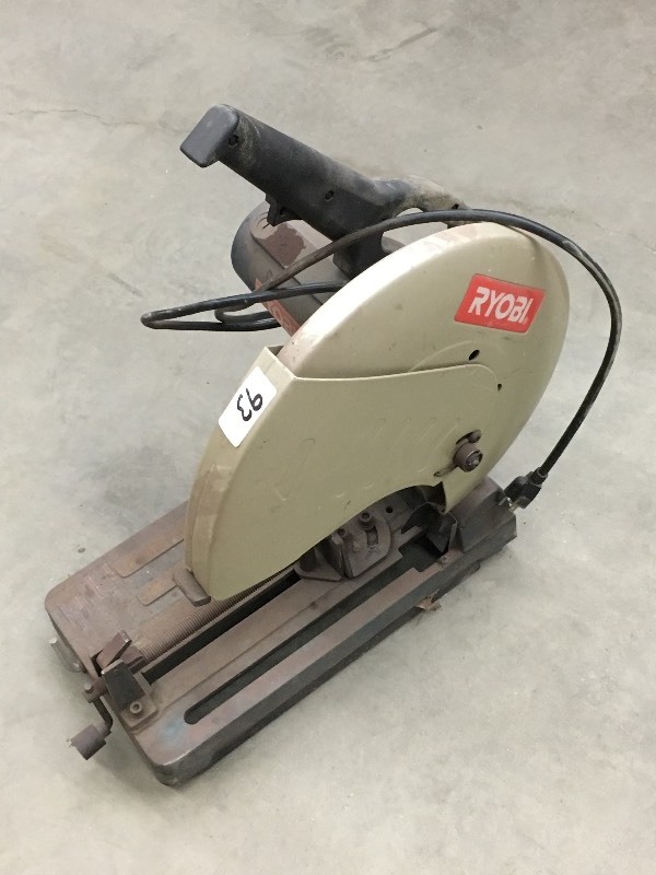lot 93 image: Ryobi Metal Cut-Off Saw, No Blade ...