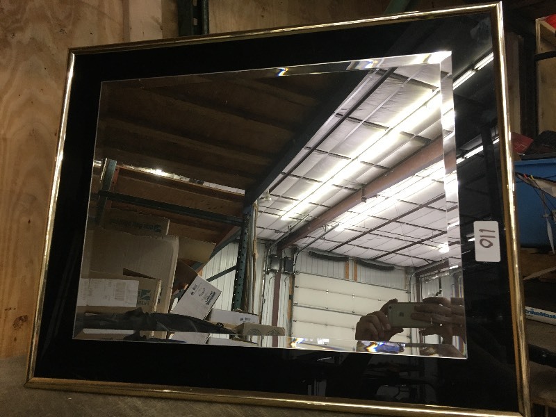 lot 110 image: Beveled-Edge Wall Mirror With Frame...
