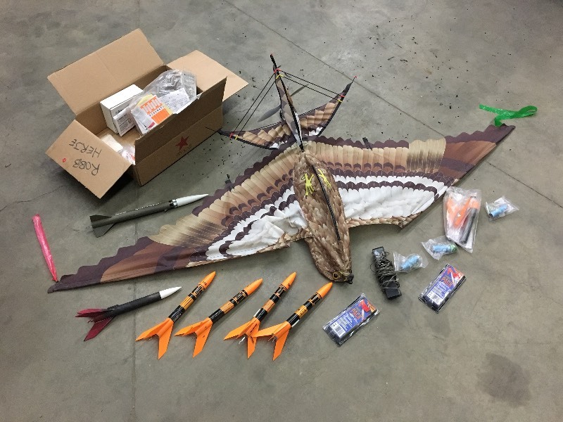 lot 114 image: Box Of Assorted Rocket Supplies & B...