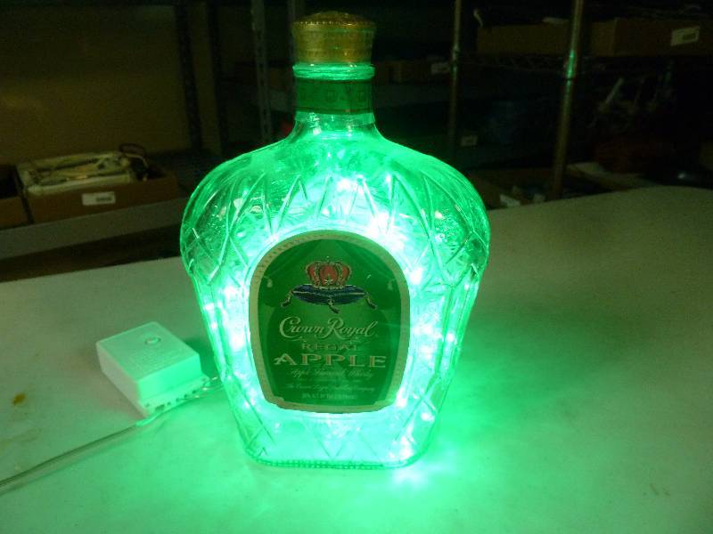 lot 172 image: crown royal lighted bottle