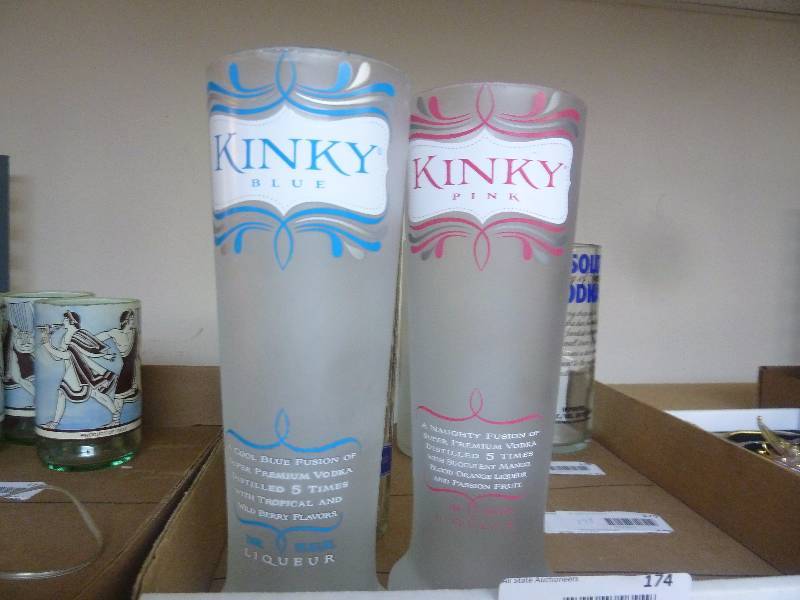 lot 174 image: kinky tall glasses