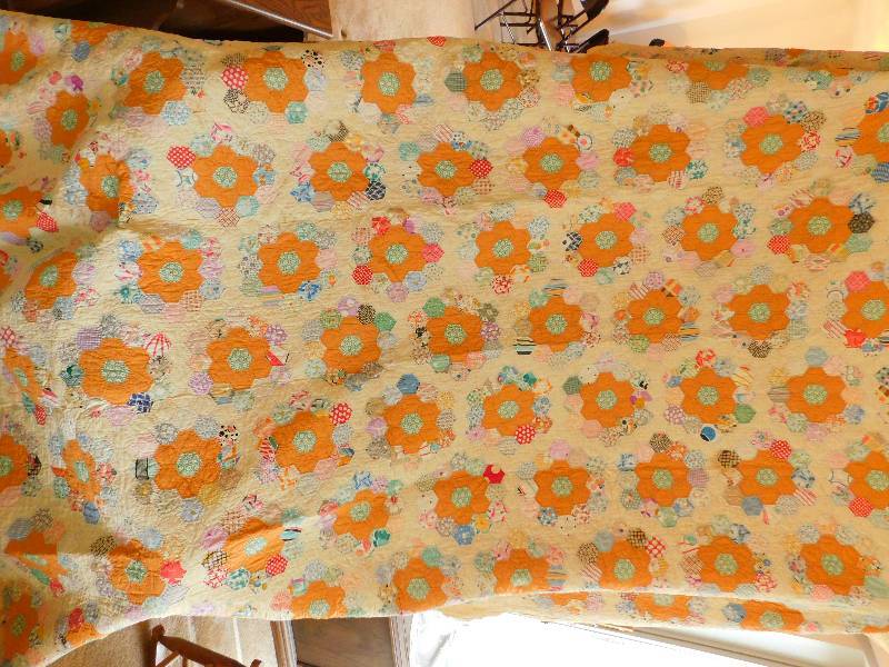 lot 42 image: Hand Sewn Quilt from the 30s