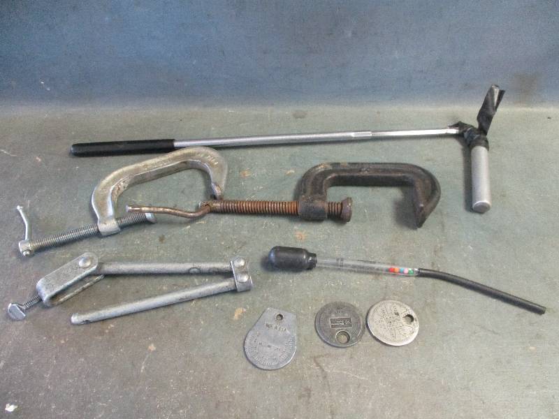 lot 150 image: C Clamps, Spark plug Gappers and More