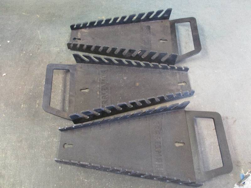 lot 159 image: 3 Craftsman Wrench Racks