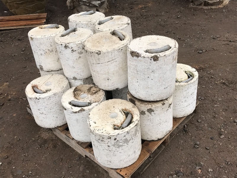 lot 8 image: (17) Commercial Concrete WeightsFootings