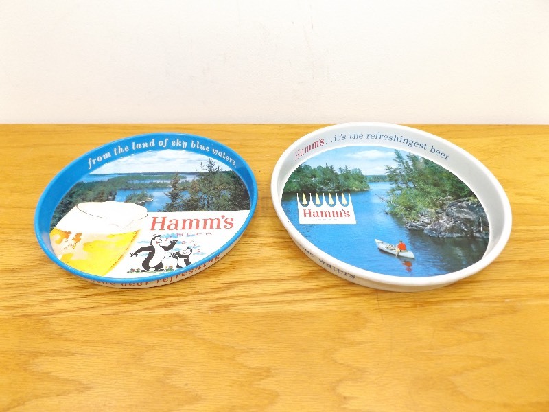 lot 10 image: 2 Vintage Hamms Beer Trays