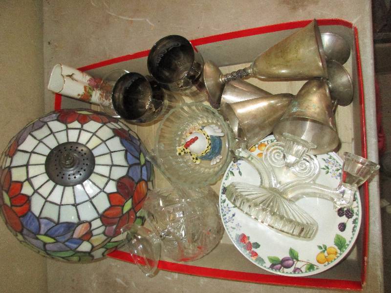 box of vintage items