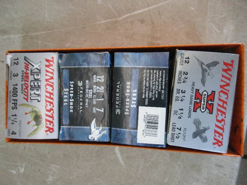 4 boxes 12 gauge shot gun shells