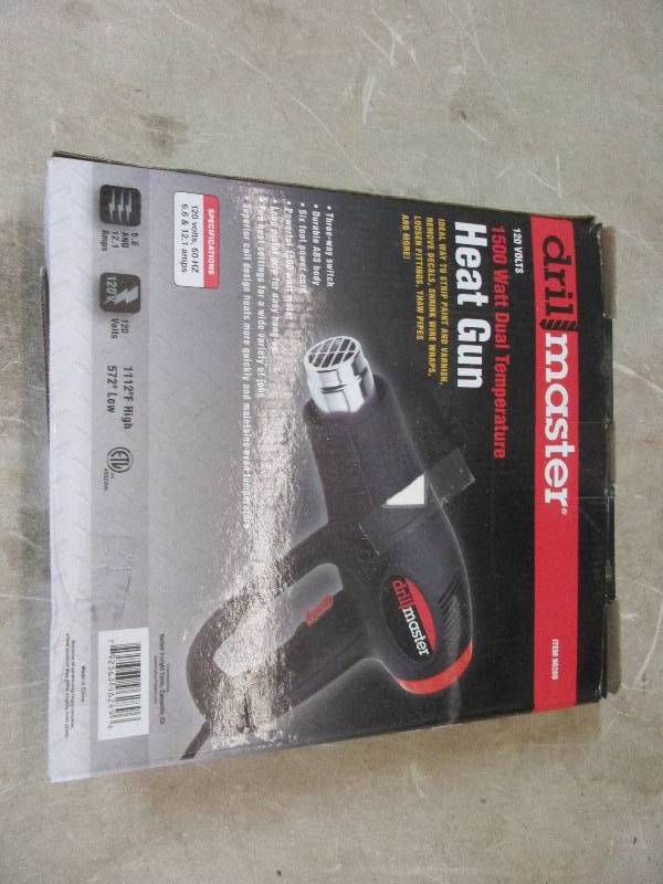 heat gun 1500 watt drill master