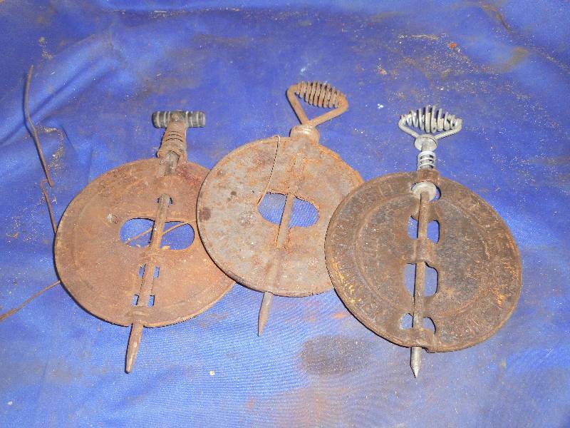 lot 26 image: 3 VINTAGE STOVE DAMPERS