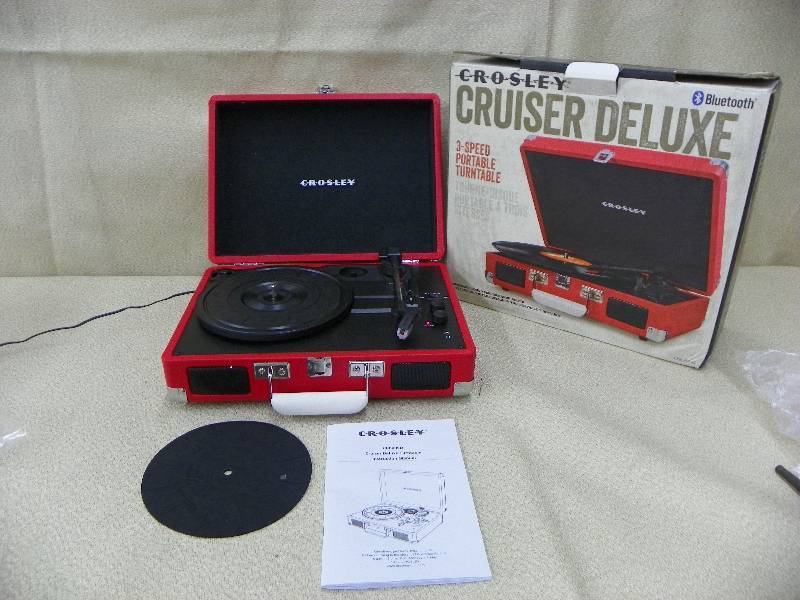 lot 299 image: Crosley Cruiser Portable Turntable, Red, MSRP $99.99