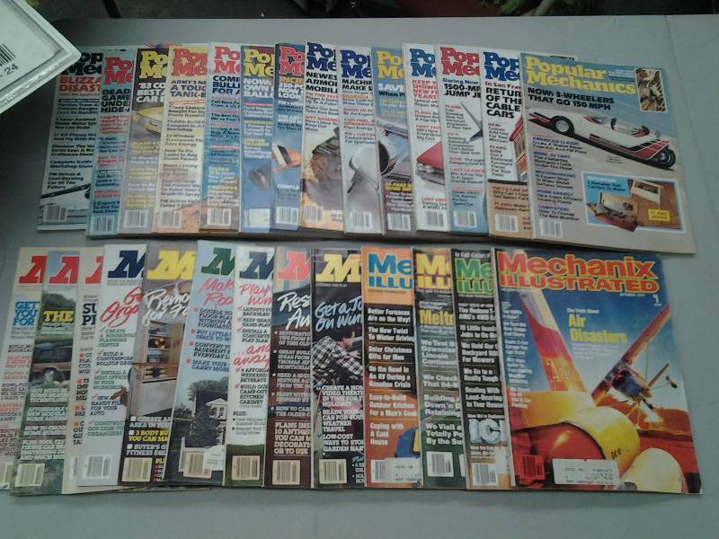 lot 14 image: Vintage Mechanix Illustrated & Popular Mechanics Magazines (1980s)