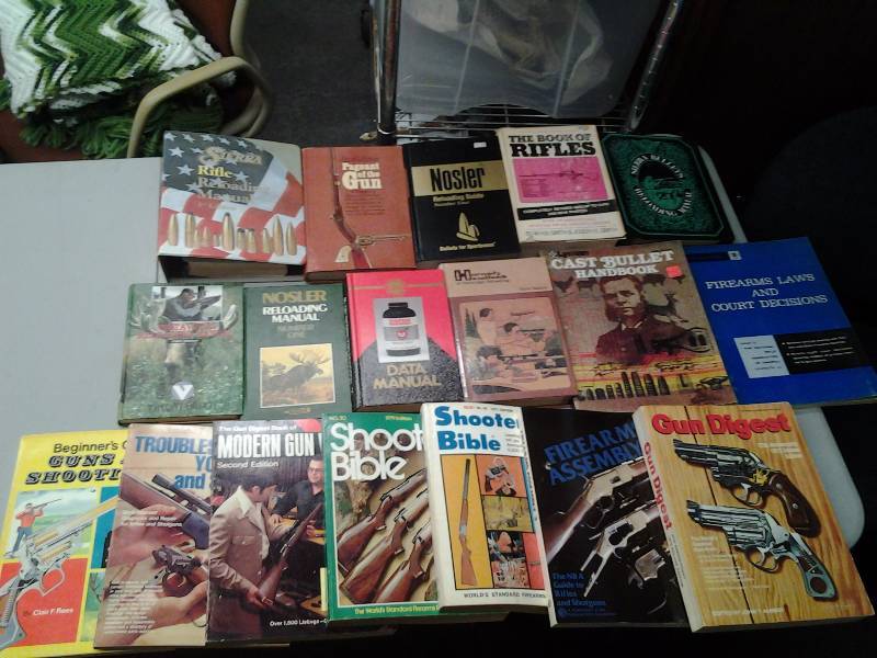 lot 16 image: Lot Of Rifle & Gun Books Gun Digest, Shooters Bibles, Reloading Guides
