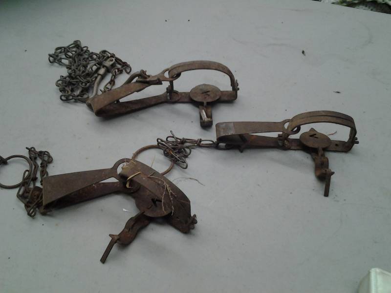 lot 72 image: Assorted Old Foot Traps