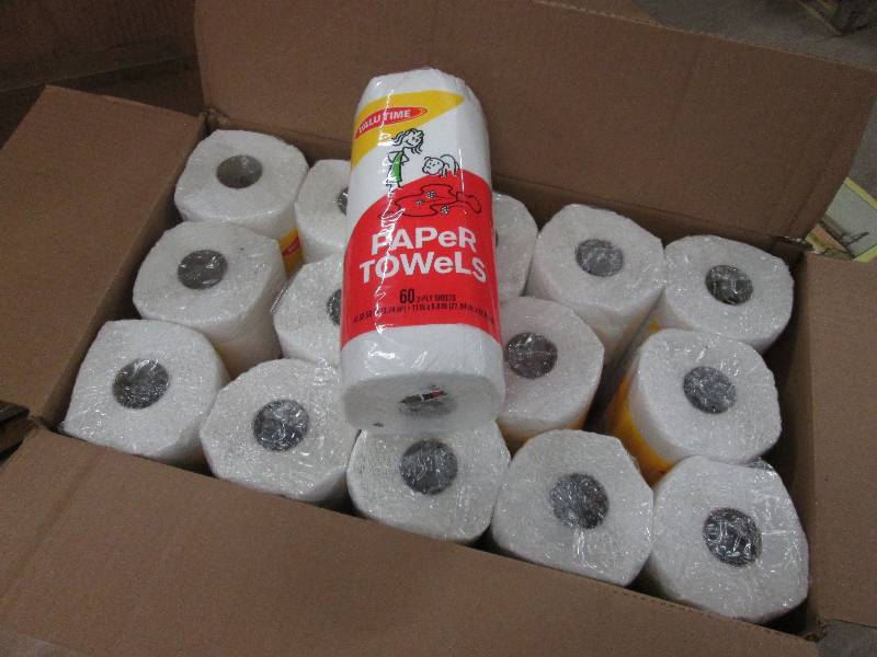 lot 5 image: Case of 30 rolls Valu Time Paper To...