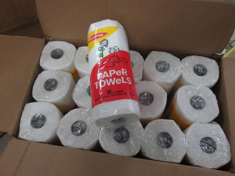 lot 7 image: Case of 30 rolls Valu Time Paper To...