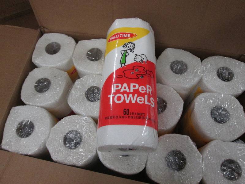 lot 13 image: Case of 30 rolls Valu Time Paper To...