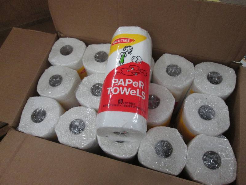 lot 14 image: Case of 30 rolls Valu Time Paper To...
