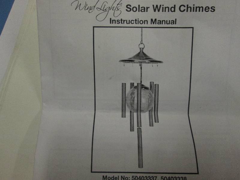 lot 80 image: Sunergy Solar Lighted Wind Chimes w...