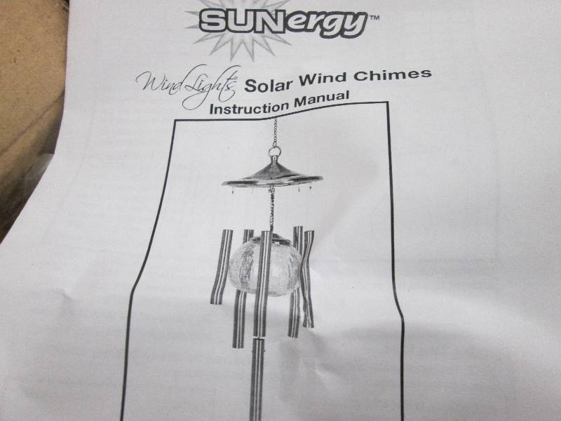 lot 117 image: Sunergy Solar Lighted Wind Chimes w...