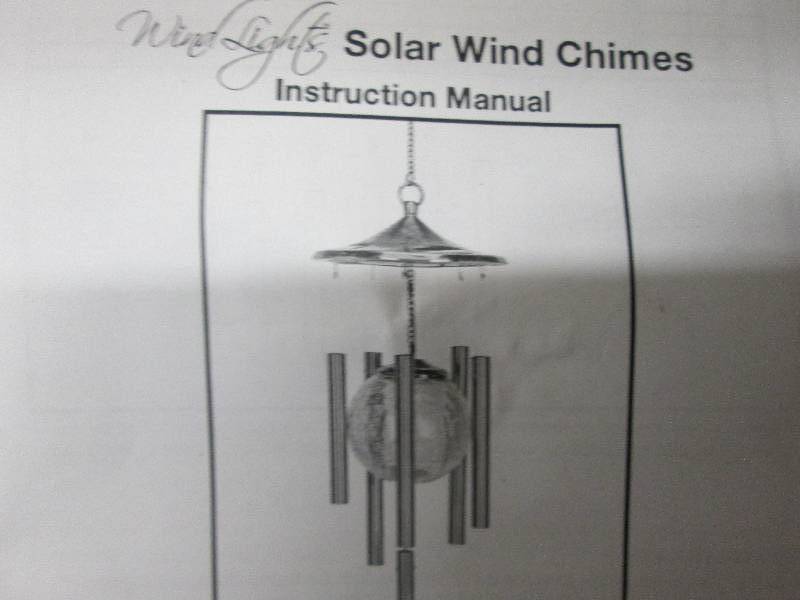 lot 119 image: Sunergy Solar Lighted Wind Chimes w...