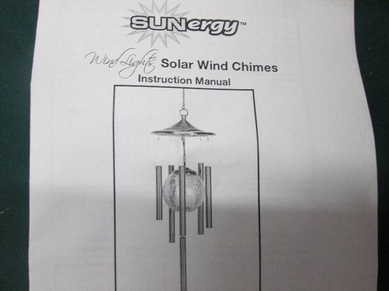 lot 124 image: Sunergy Solar Lighted Wind Chimes w...