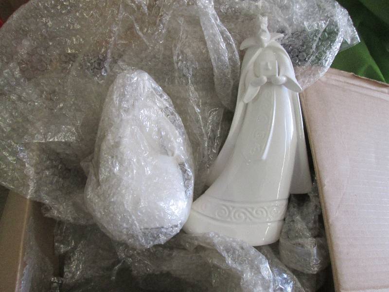 lot 166 image: Large Box of White Porcelain Nativi...