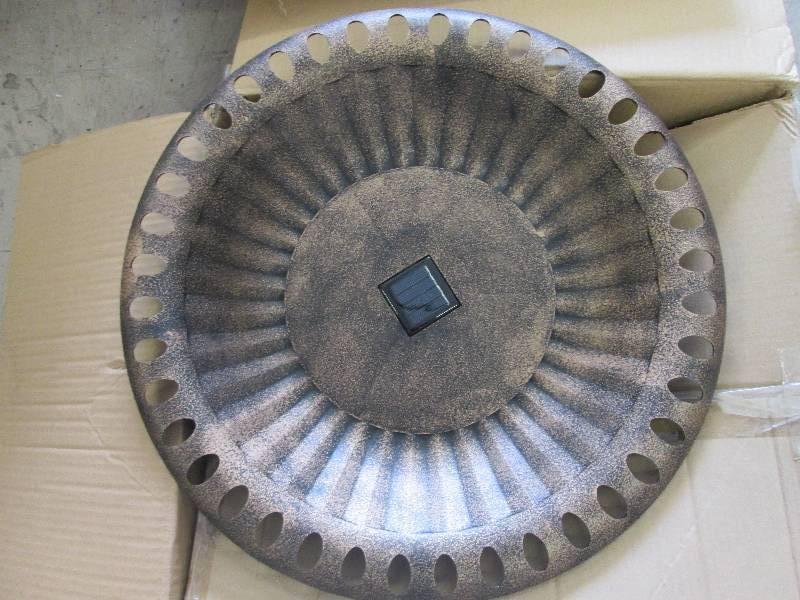 lot 188 image: Lot of 4 Solar Bird Bath Tops in Br...