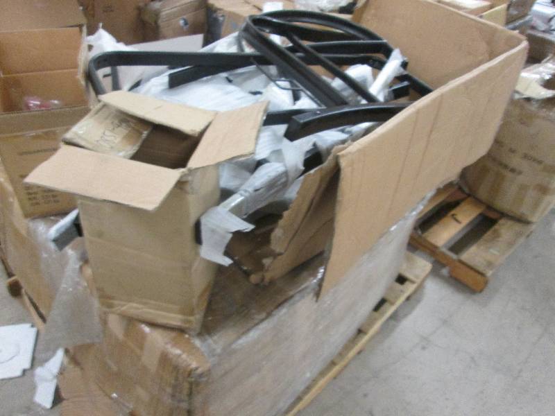 lot 203 image: Pallet of Metal Chair Arms, Solar L...