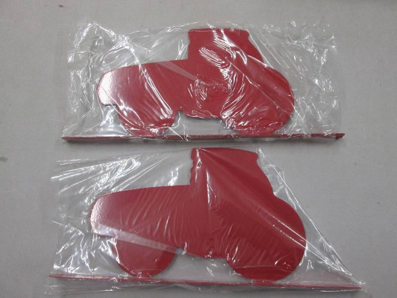lot 249 image: Lot of 2 Red Metal Tractor Images f...