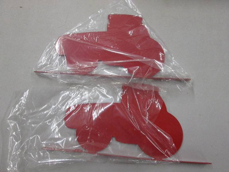 lot 250 image: Lot of 2 Red Metal Tractor Images f...