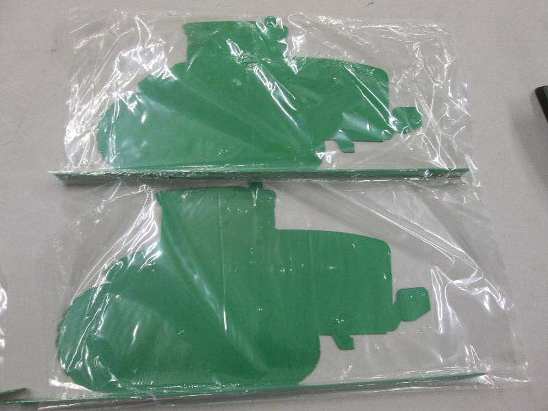 lot 256 image: Lot of 2 Green Metal Tractor Images...