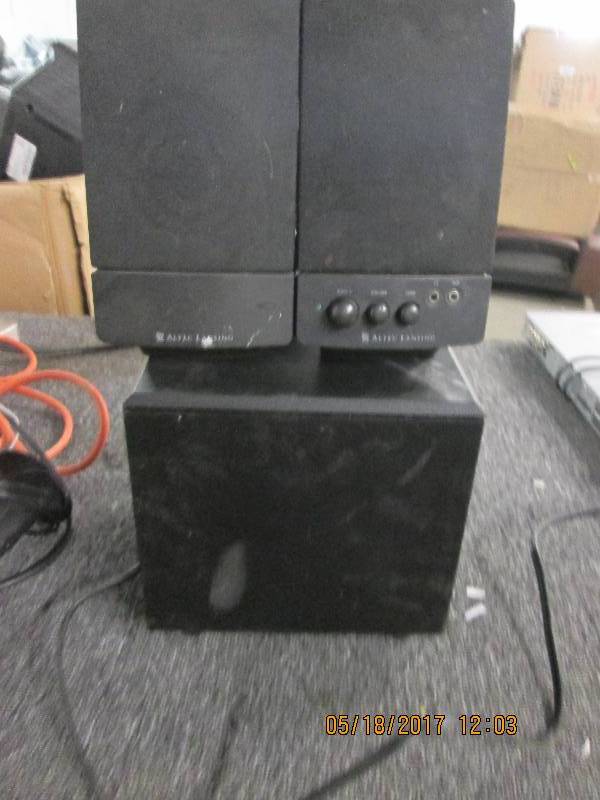 lot 33 image: altec lansing speakers and sub also...