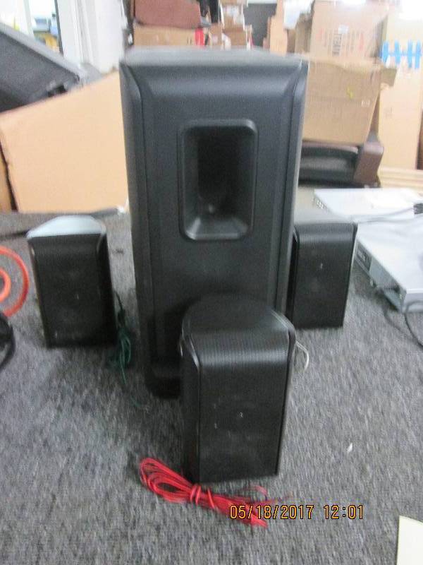 lot 32 image: insignia surround speakers and sub ...
