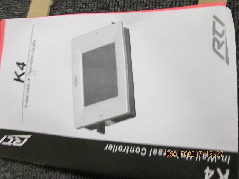 lot 7 image: rti k4 in-wall universal controller...