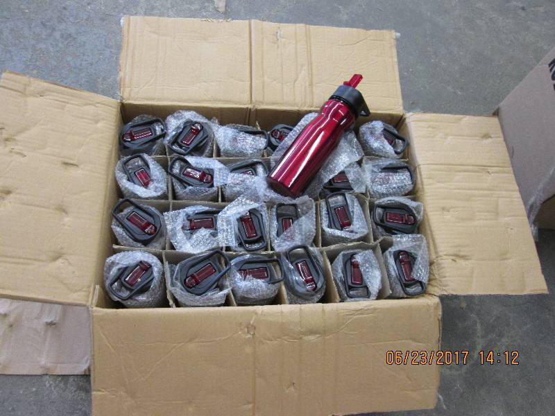 lot 155 image: Case of 24 red water bottles...