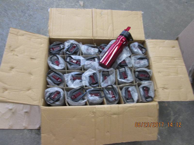 lot 156 image: Case of 24 red water bottles...