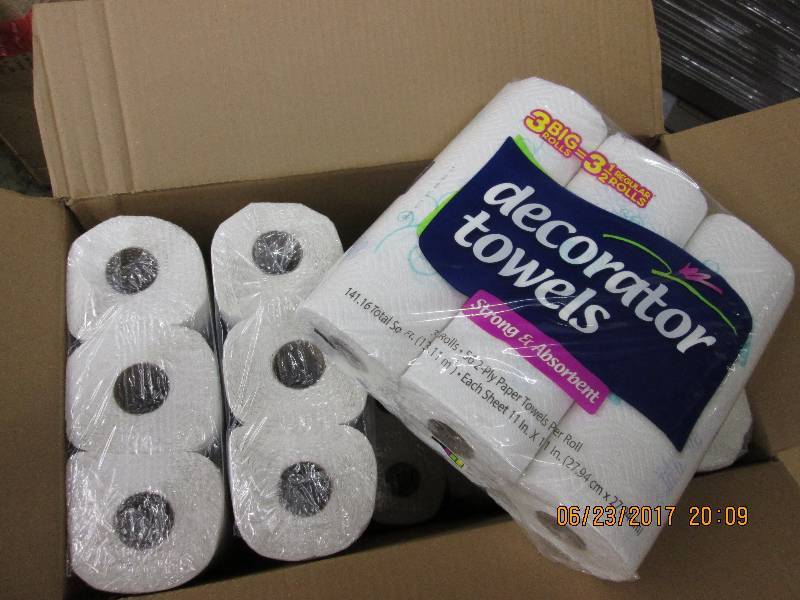 lot 177 image: 10 3 packs of decorator towels stro...