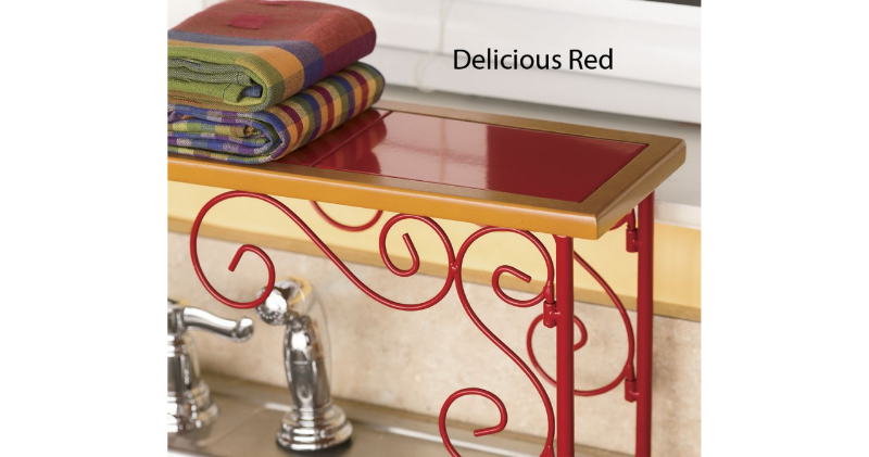 lot 15 image: Colorblock Over-the-Sink Shelf open...