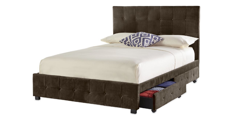 lot 45 image: Chocolate Brown Headboard only Quee...