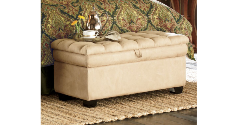 lot 85 image: Pillow-Top Bench open box Retail $2...